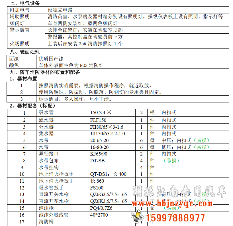 湖北江南重汽汕德卡消防車簡介 湖北江南重汽汕德卡消防車簡介